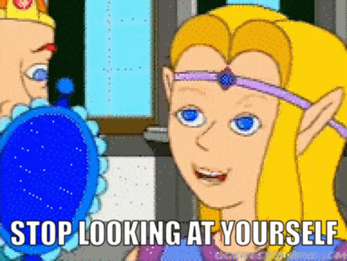 Stop Looking At Yourself Zelda Cdi GIF - Stop Looking At Yourself Zelda Cdi Zelda GIFs