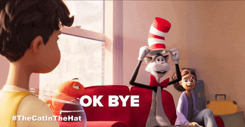 a poster for the cat in the hat shows a boy and a girl sitting on a couch