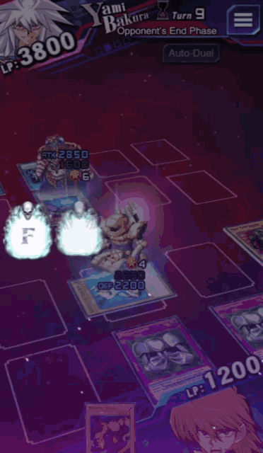 a screenshot of a video game with a character called yami bakura