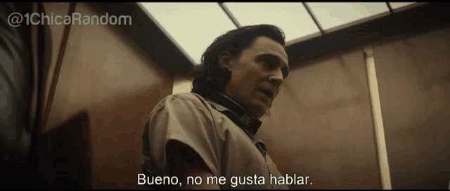 a man says bueno no me gusta hablar in a foreign language