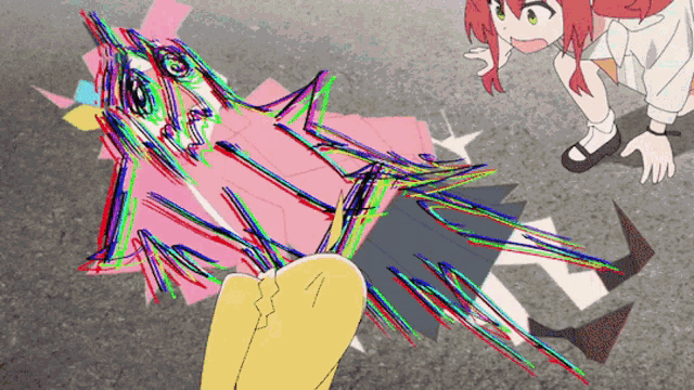 a colorful drawing of a person with the number 1 on their butt