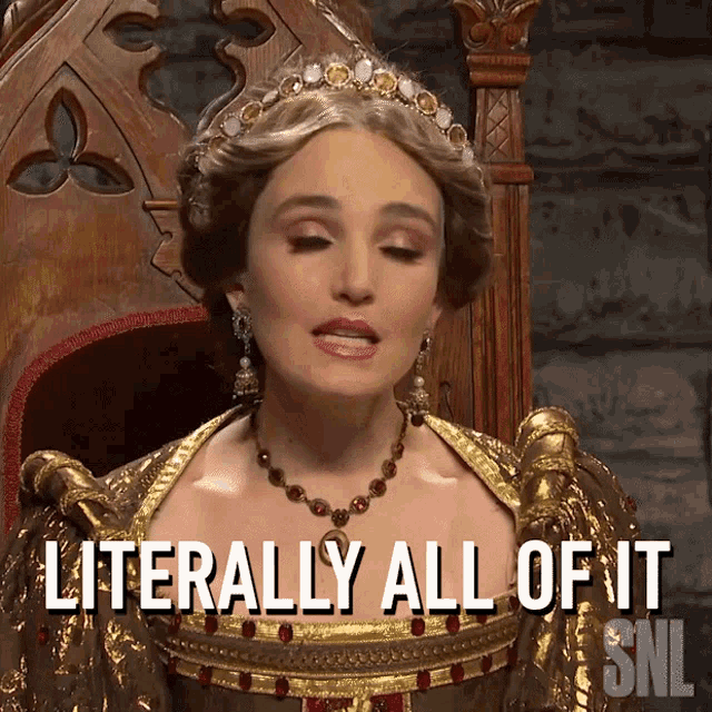 Literally All Of It Saturday Night Live GIF