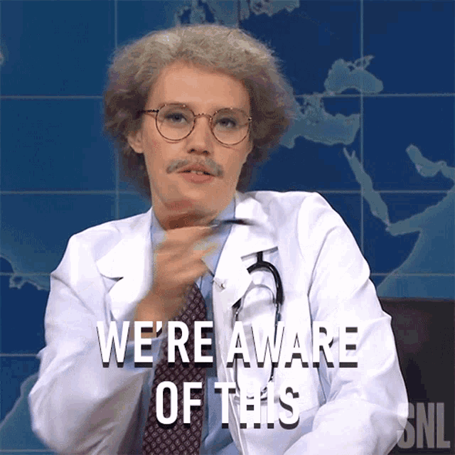 We Are Aware Fo This Dr Wayne Wenowdis GIF - We Are Aware Fo This Dr Wayne Wenowdis Kate Mckinnon GIFs