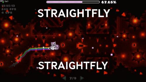 a screenshot of a video game that says straightfly