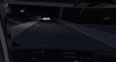 a computer generated image of a bunch of dogs walking down a street
