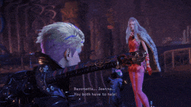 a woman in a red dress is holding a gun that says devil may cry on it