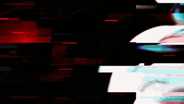 a glitch effect shows a person 's face and says ' i love you ' on the bottom