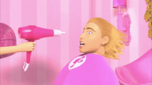 Ken Barbie GIF - Ken Barbie Blowdrier GIFs