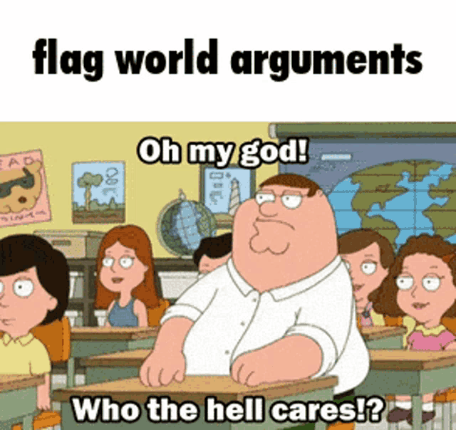 Flag World Argument GIF - Flag World Argument Family Guy GIFs