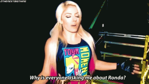Alexa Bliss Ronda Rousey GIF - Alexa Bliss Ronda Rousey Dont Care GIFs