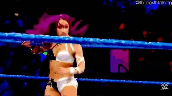 Sasha Banks Dive GIF - Sasha Banks Dive Natalya GIFs