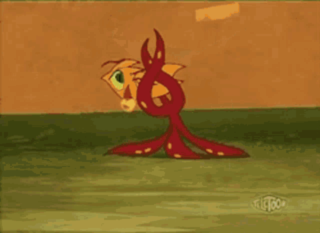 a cartoon character with the word nickelodeon on the bottom of the screen