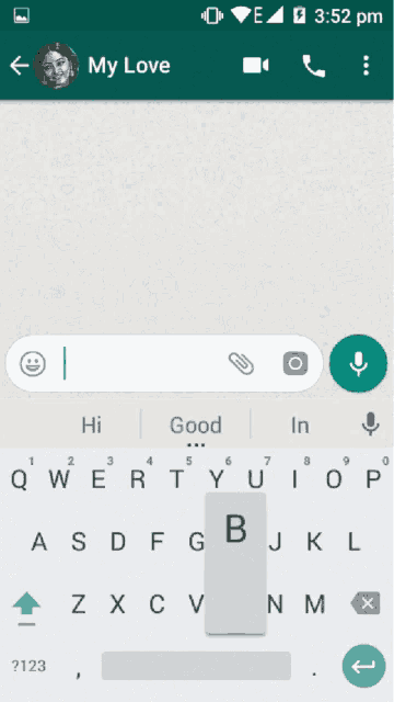 a phone screen shows a message from my love to bmy valentie