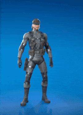 a man in a military uniform is dancing on a blue surface