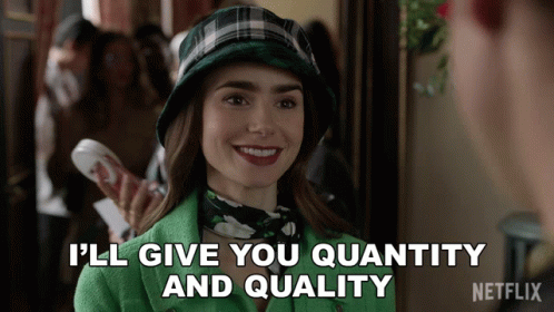 Ill Give You Quantity And Quality Emily Cooper GIF - Ill Give You Quantity And Quality Emily Cooper Lily Collins GIFs