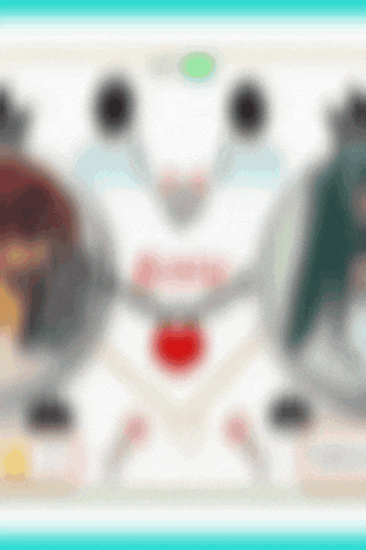 a blurred image of a person 's face with a red heart