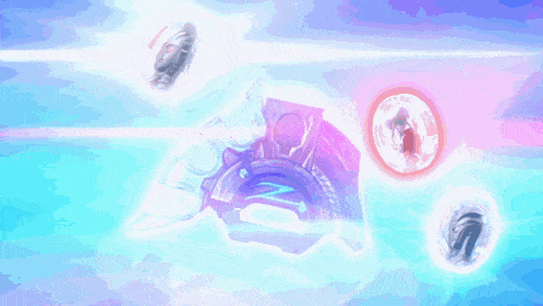 a purple and blue background with a few coins
