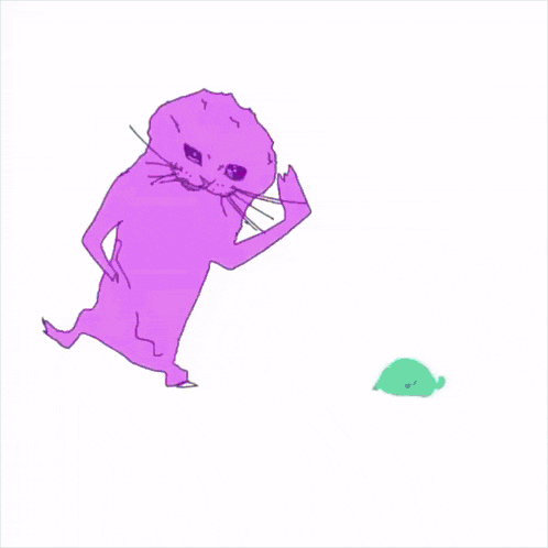 a drawing of a hamster dancing in a space background