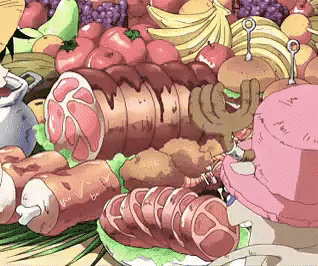 One Piece Pappa Cibo Buon Pranzo Buon Appetito Buona Cena Buona Colazione Mangiare GIF - Anime Food Eating GIFs