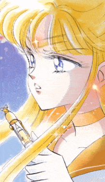 a drawing of a girl holding a wand with a star on it