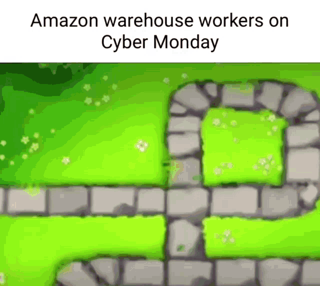 Bloons Amazon Workers On Cyber Monday GIF - Bloons Amazon Workers On Cyber Monday Cyber Monday GIFs