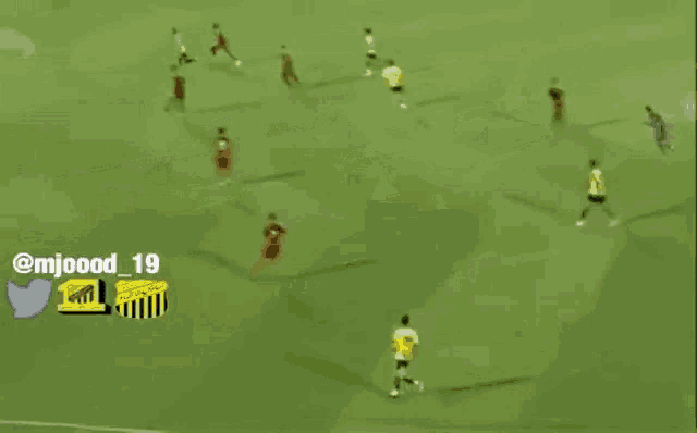 a blurred image of a soccer player with the number 19 on his jersey