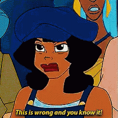 a cartoon of a girl saying this is wrong and you know it