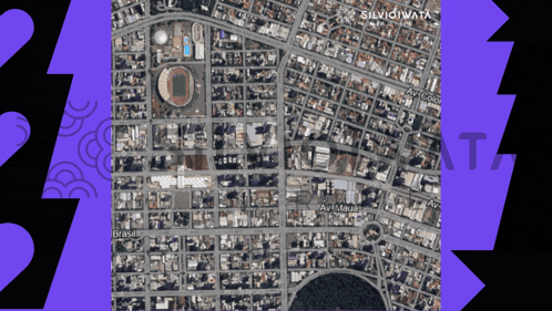 an aerial view of a residential area with the name brasil on the bottom