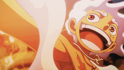 a close up of a cartoon character with a yellow face and red eyes