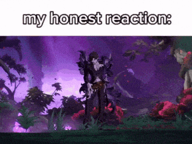 a screenshot of a video game with the words " my honest reaction "