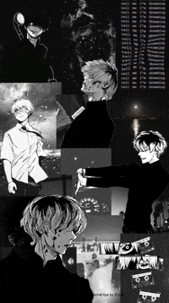 a black and white collage of images of a man