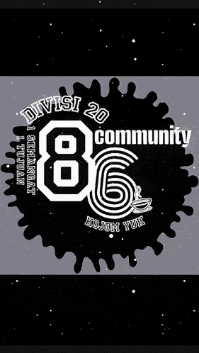 a poster that says divisi 20 community 86 rojom yuk