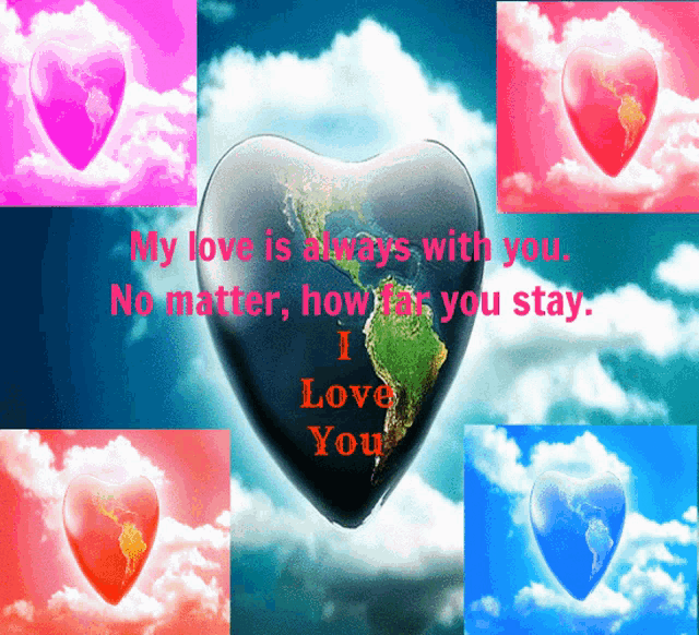 a heart with the words " my love is always with you " written on it