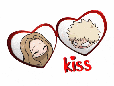 a couple of heart shaped frames with the word kiss on the bottom
