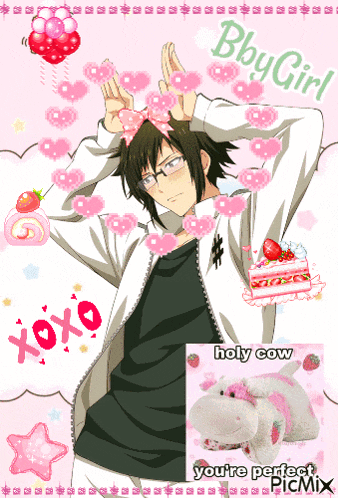a picture of a boy with the words holy cow on the bottom right