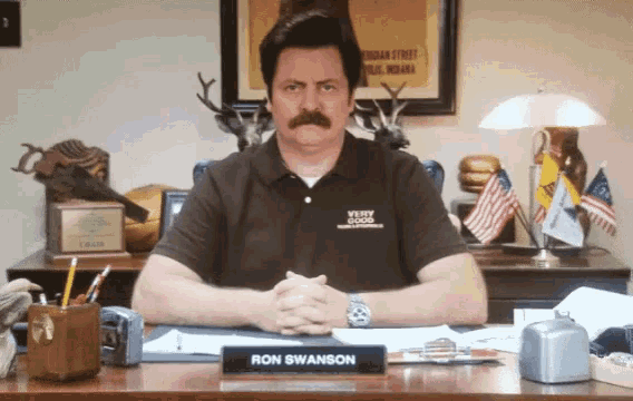 Ron Swanson Waiting GIF - Ron Swanson Waiting Parks And Recreation GIFs