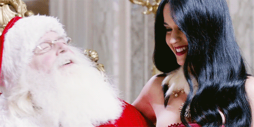 Katy Perry + Santa GIF - Holidays Happyholidays Christmas GIFs