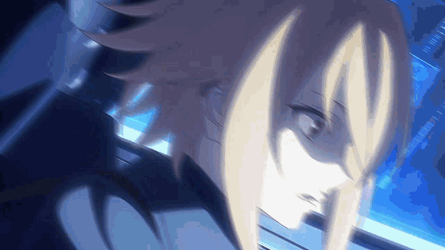 a close up of a person 's face with a blurred background