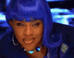 Blue Lil Kim, Crush On You GIF - Blue Lilkim Bluehair GIFs