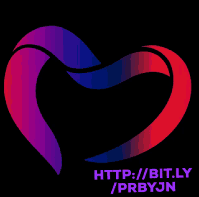 a red and blue heart with the website http://bit.ly / prbyjn