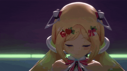 a girl with a crown of apples on her head is smiling