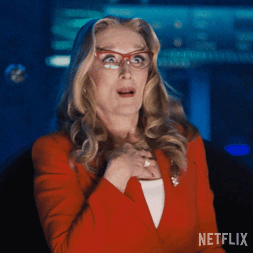 Shocked President Orlean GIF - Shocked President Orlean Meryl Streep GIFs
