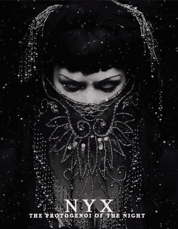 a poster for nyx the protogenoi of the night