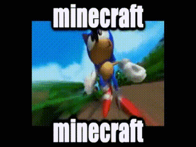 Minecraft Sonic Minecraft GIF