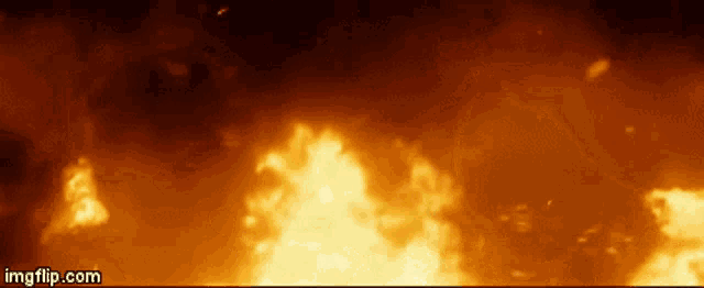 a large fire is erupting in the sky with the words imgflip.com at the top
