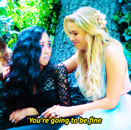 two women sitting next to each other with the words you 're going to be fine