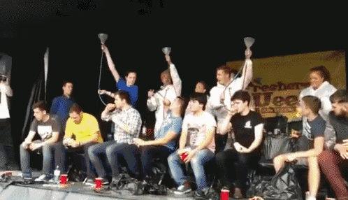Guy Quits Drinking Contest And It Doesn'T Go Well From There. GIF - Drinking Contest GIFs