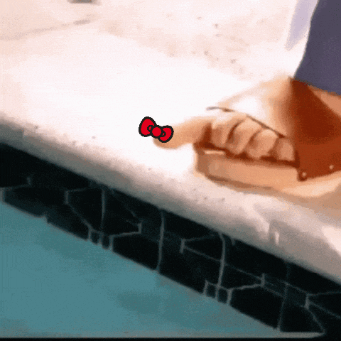 a drawing of a person 's foot with a red bow on it