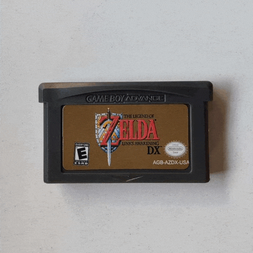 a game boy advance cartridge for the legend of zelda links awakening