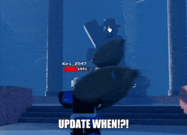 a screenshot of a video game with the words update when on the bottom